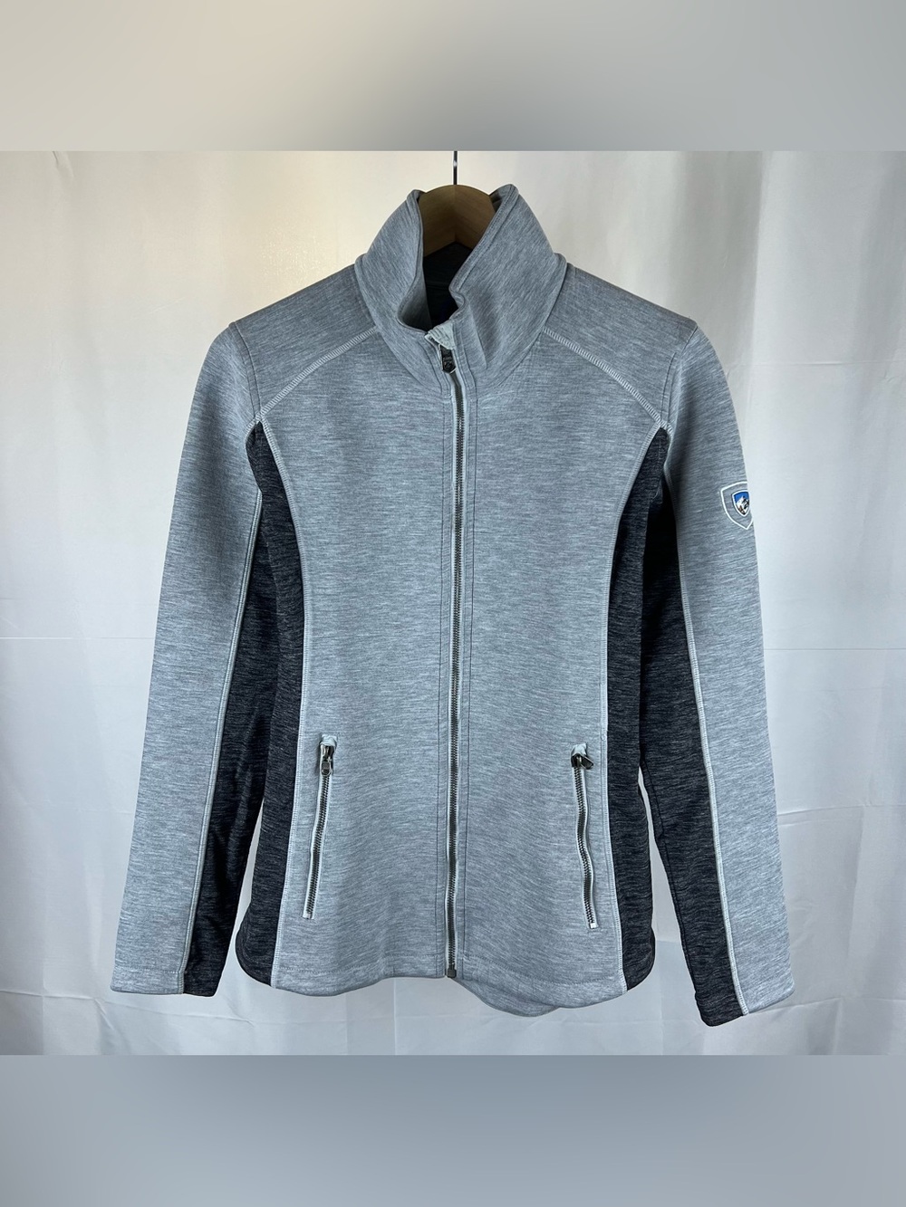 Kuhl Projekt Kestrel Jacket Womens Size Small Gray Black Full Zip Performance